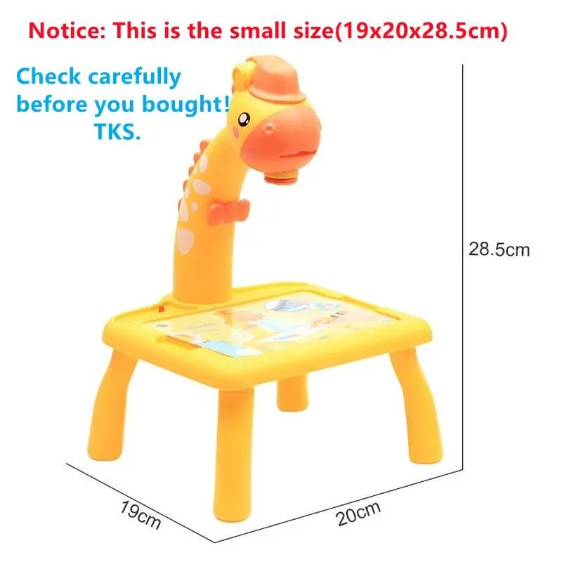 3 In 1 Kids Painting Drawing Activity Kit Projector Table (Random Color)