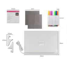 Acrylic LED Board With Colorful Night Light & 7 Neon Pens