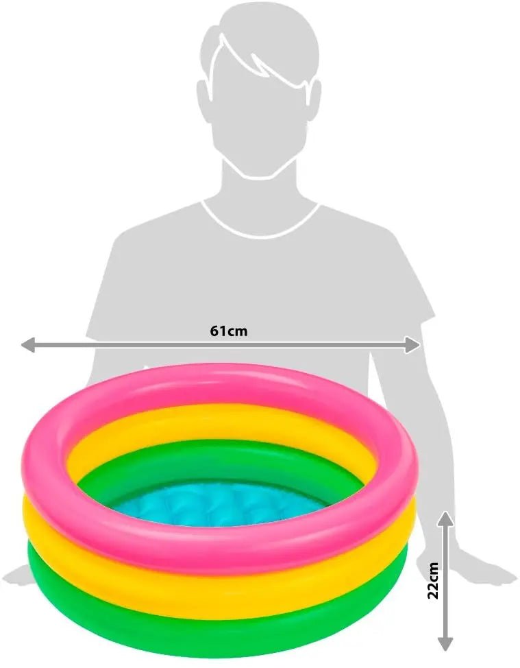 Sunset Glow Rainbow Inflatable Swimming Pool 24" x 8.5"