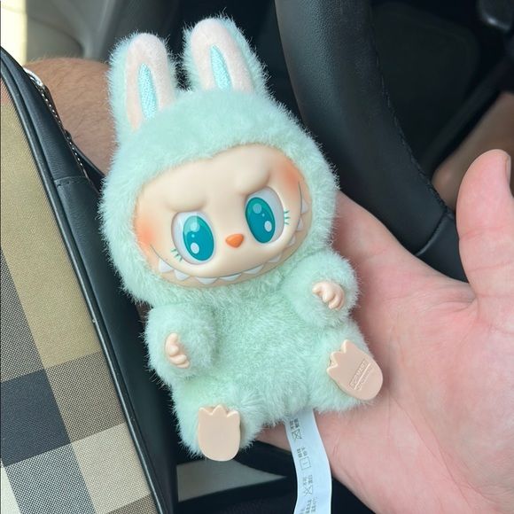 Labubu Have A Seat Monster Plush Keychain - 1 PC (Green)