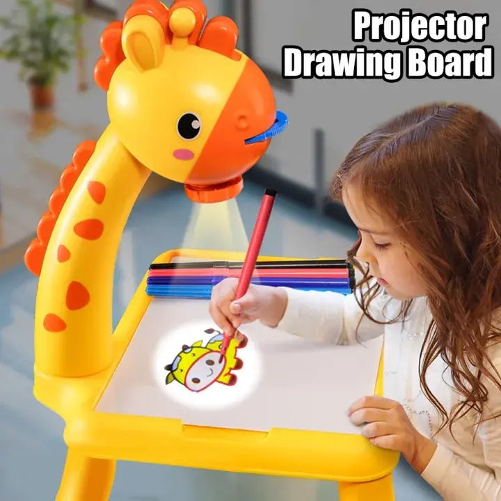 3 In 1 Kids Painting Drawing Activity Kit Projector Table (Random Color)