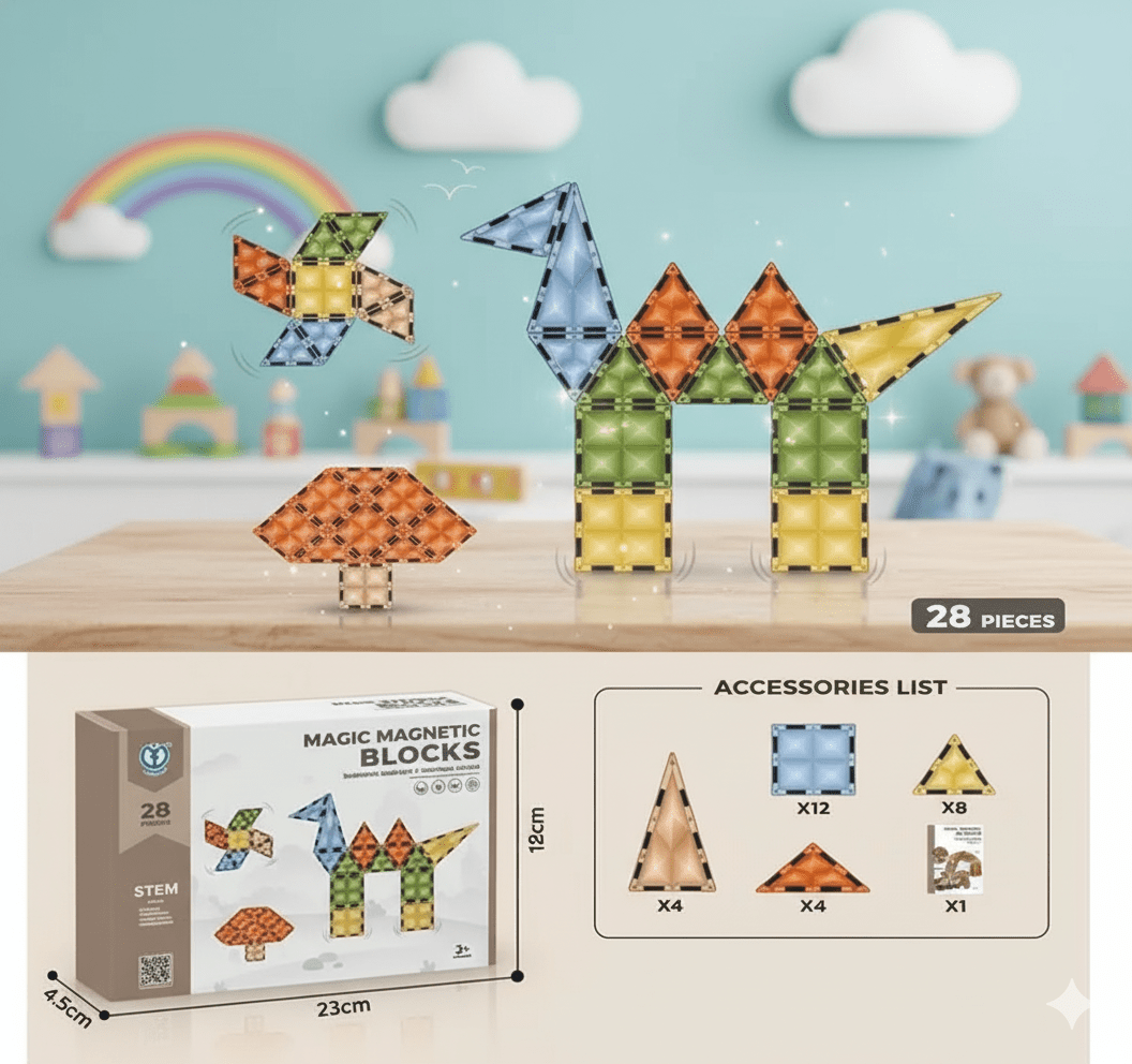 Tiles Magnetic Building Blocks for Kids