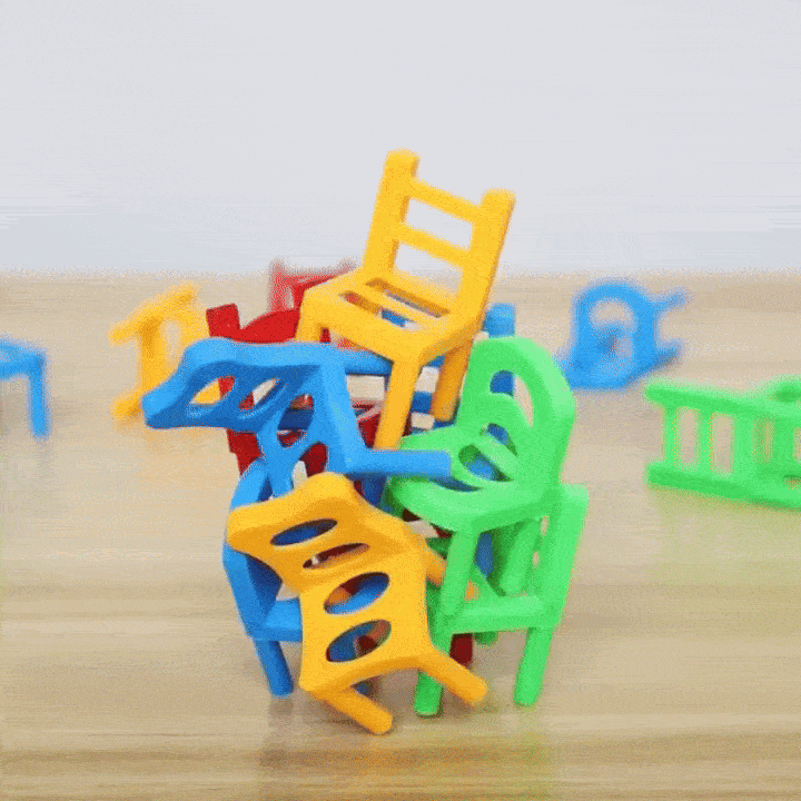 Stacking Chairs Balance Puzzle Battle Building Blocks Game