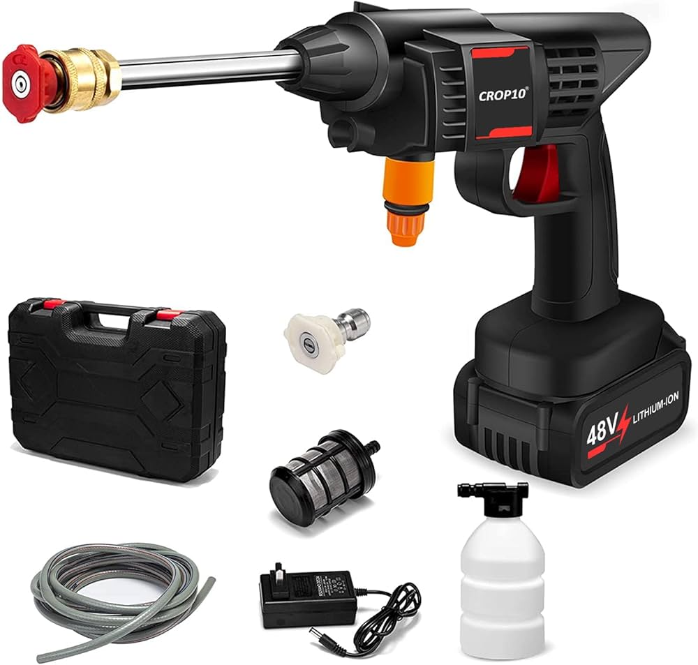 Wireless High Pressure Washer Gun With Single Battery and Premium Quality Box