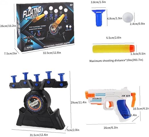 Floating Ball Target Shooting Soft Bullet Gun Toy For 2 Players