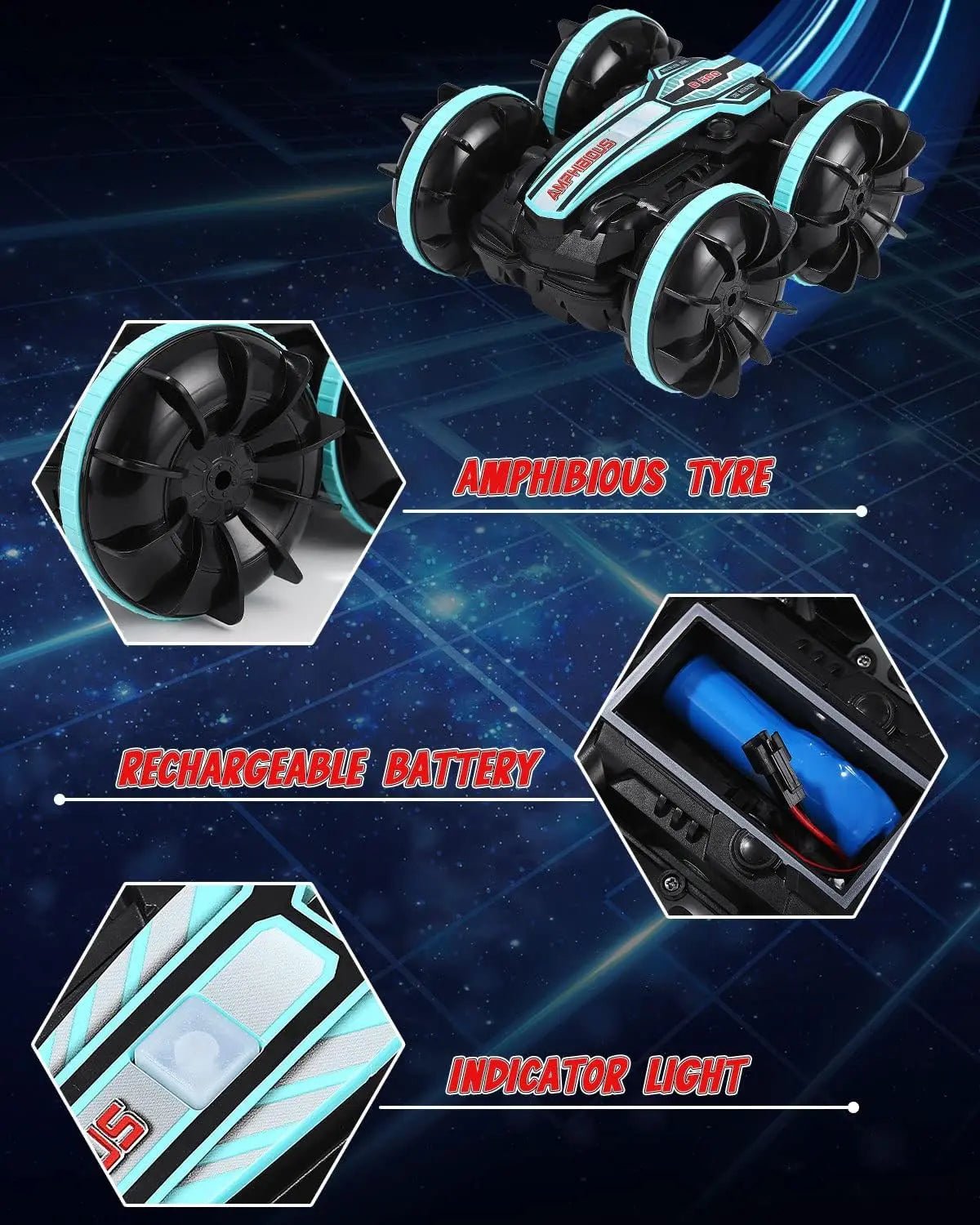 RC Water Stunt Car for Kids & Adults