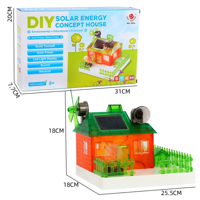 DIY Solar Energy Powered Model House Educational Toy For Kids