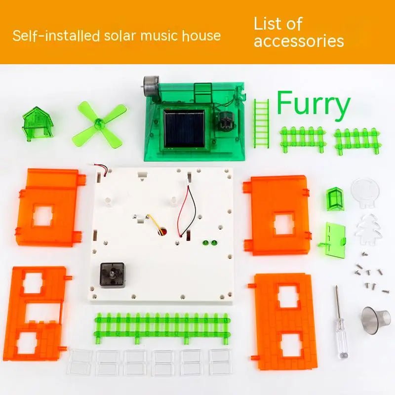 DIY Solar Energy Powered Model House Educational Toy For Kids