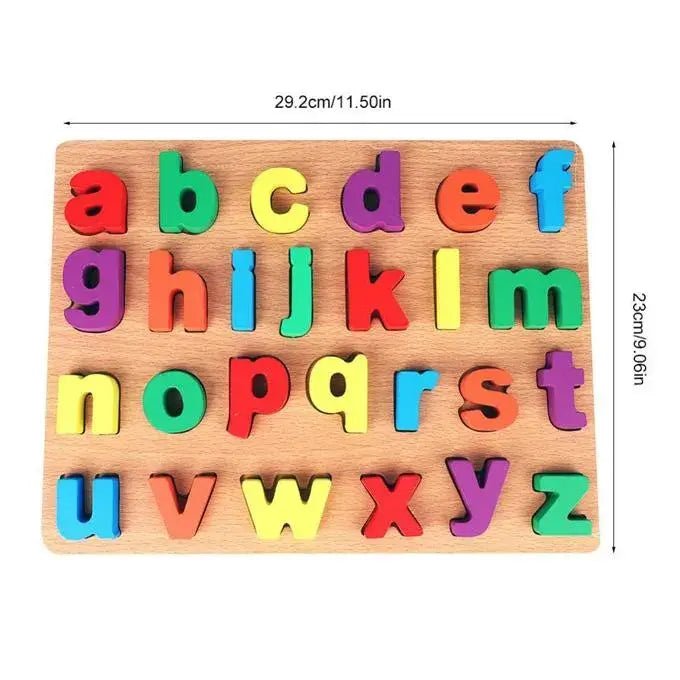 Early Educational wooden Colorful 3D Numbers Shapes and Alphabets