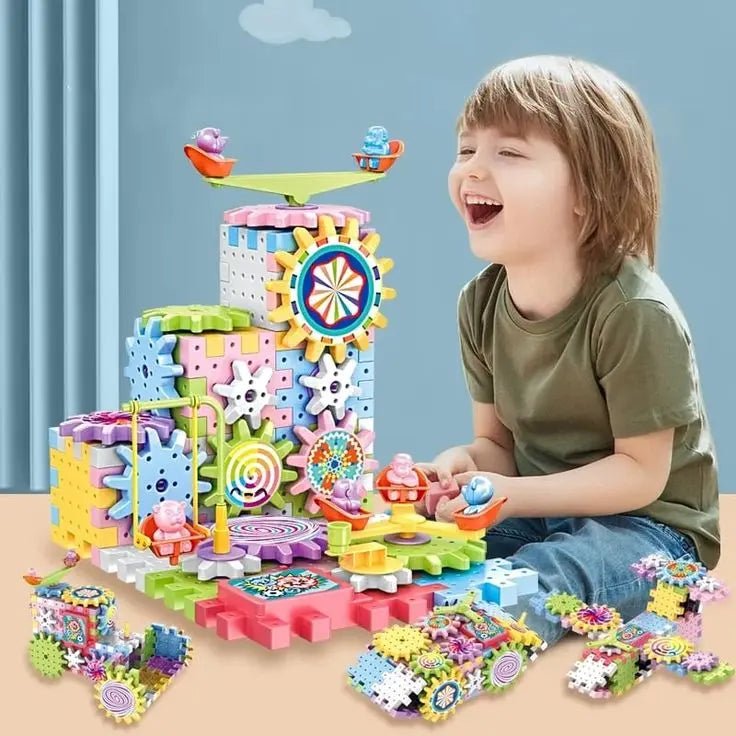 Electric Building Block Gear Toy