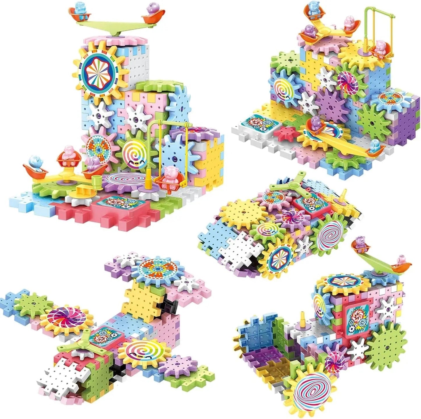 Electric Building Block Gear Toy