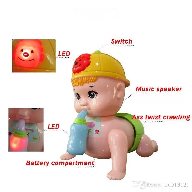 Electric Crawling Baby Toy With Sound & Music