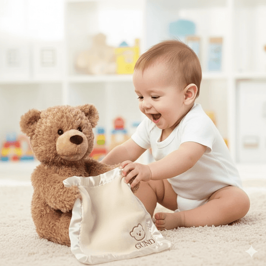Peek-A-Boo Teddy Bear Toy With Motion & Sound For Kids