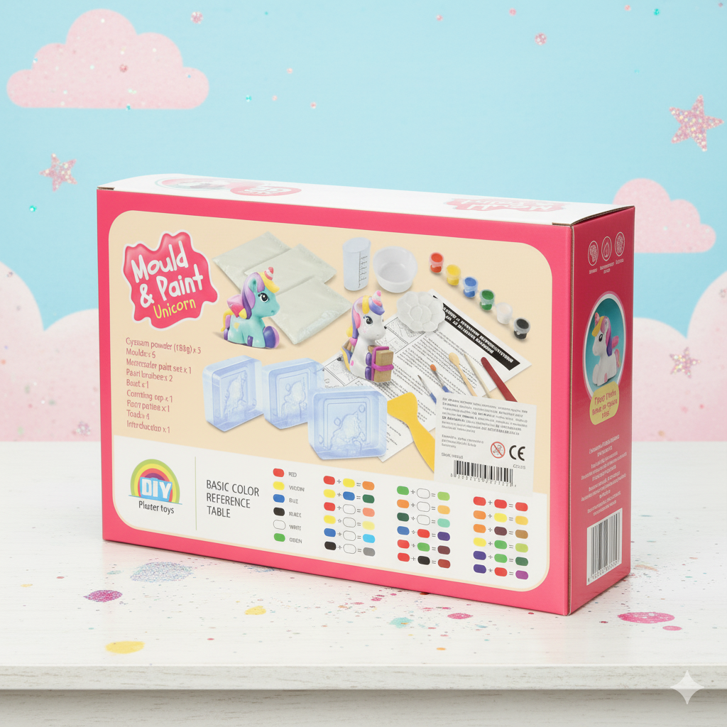 DIY 3D Unicorn Mould & Painting For Kids