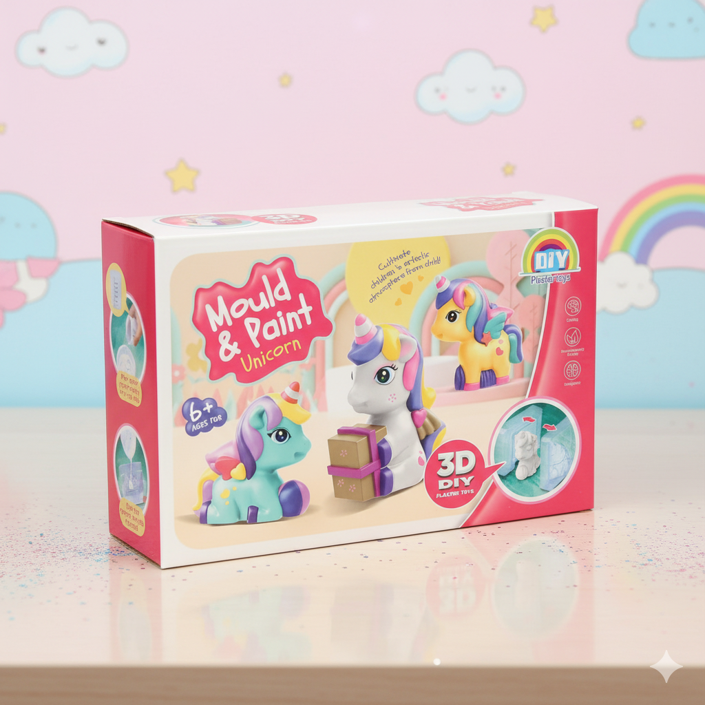 DIY 3D Unicorn Mould & Painting For Kids