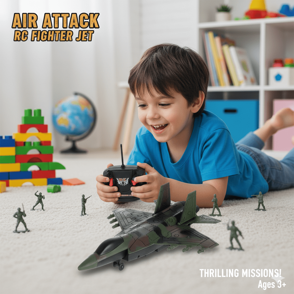Remote Control Non-Flying Fighter Jet For Kids