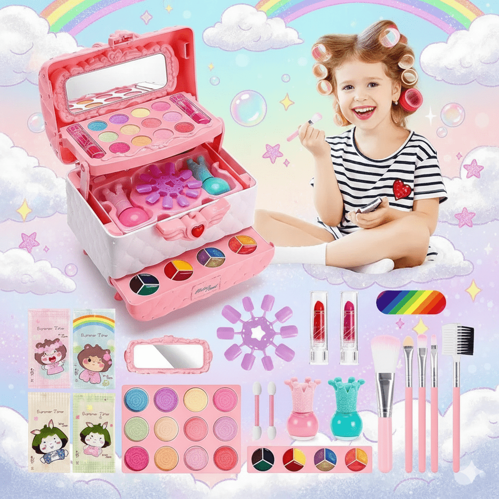 Kids Pretend Makeup Kit - 41 Pcs (1026-40)