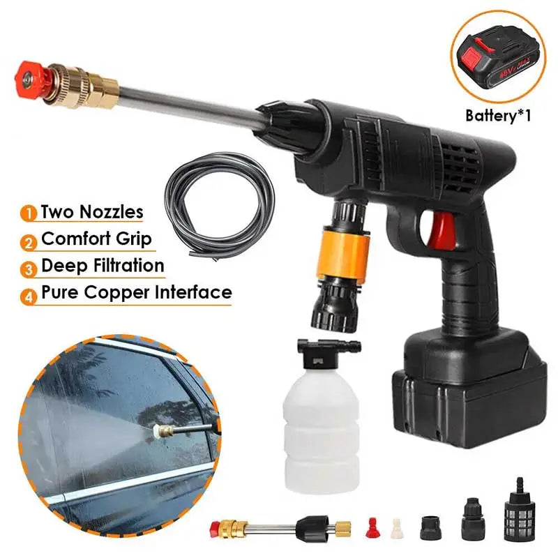 Wireless High Pressure Washer Gun With Single Battery and Premium Quality Box