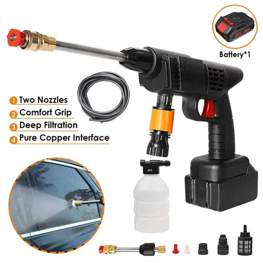 Wireless High Pressure Washer Gun With Single Battery and Premium Quality Box
