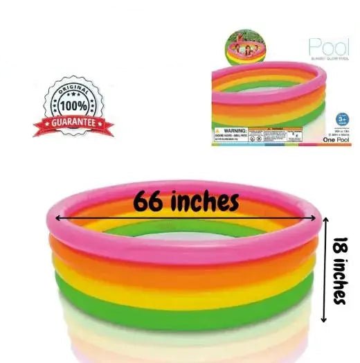 Sunset Glow Rainbow Inflatable Swimming Pool For Kids