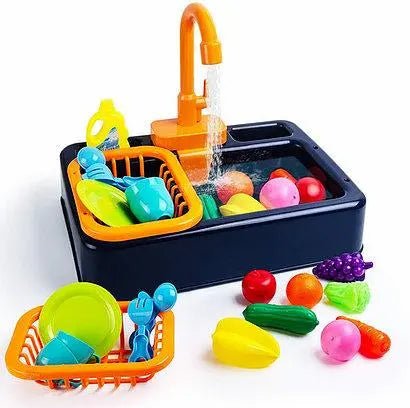 Electric Kitchen Sink Playset with Running Water