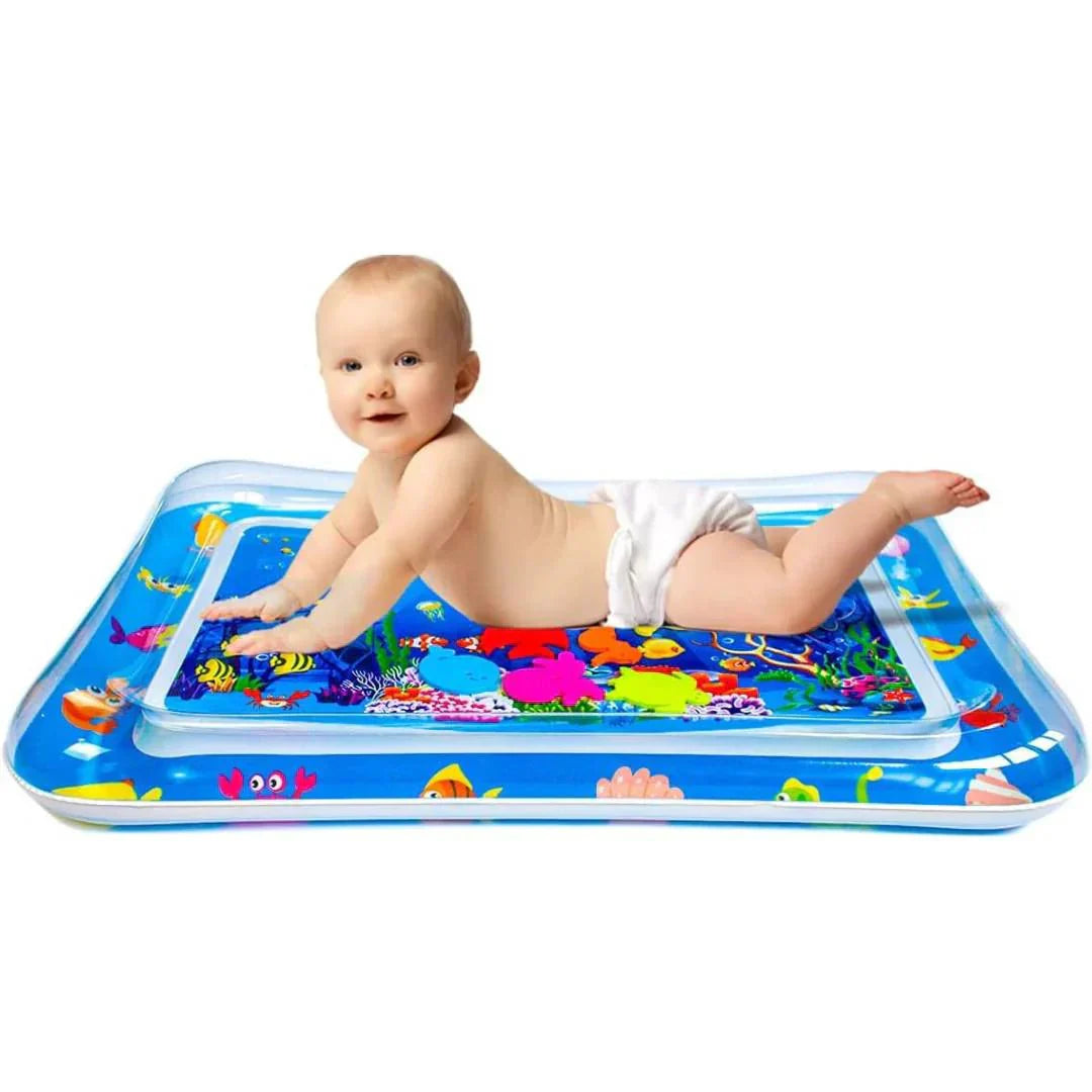 Premium Baby Inflatable Water Tummy Time Mat (Blue)