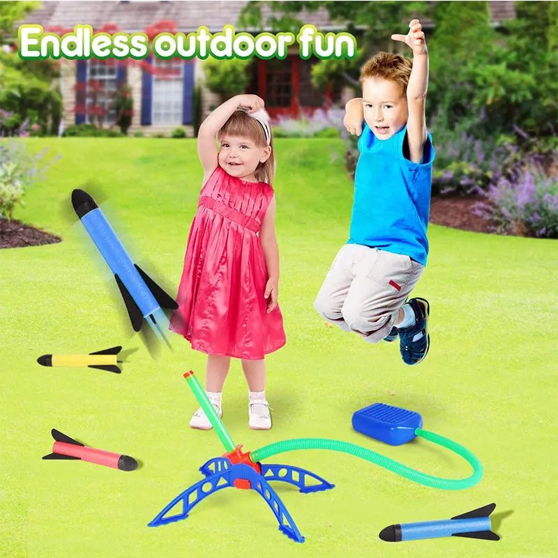 Outdoor Stomp Rocket Launcher Game for Kids
