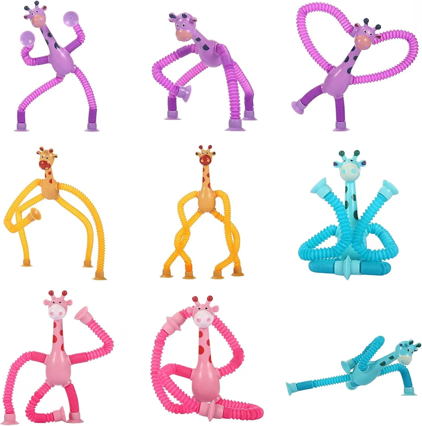 Telescopic Giraffe with Suction Cup Cartoon Toy For kids