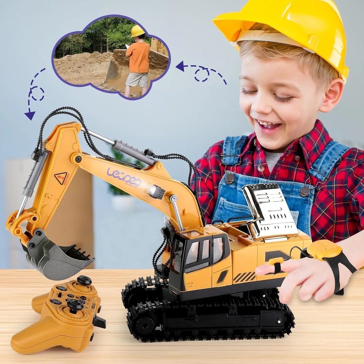 Remote Control Excavator Toy For Kids