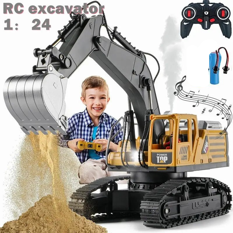 Remote Control Excavator Toy For Kids