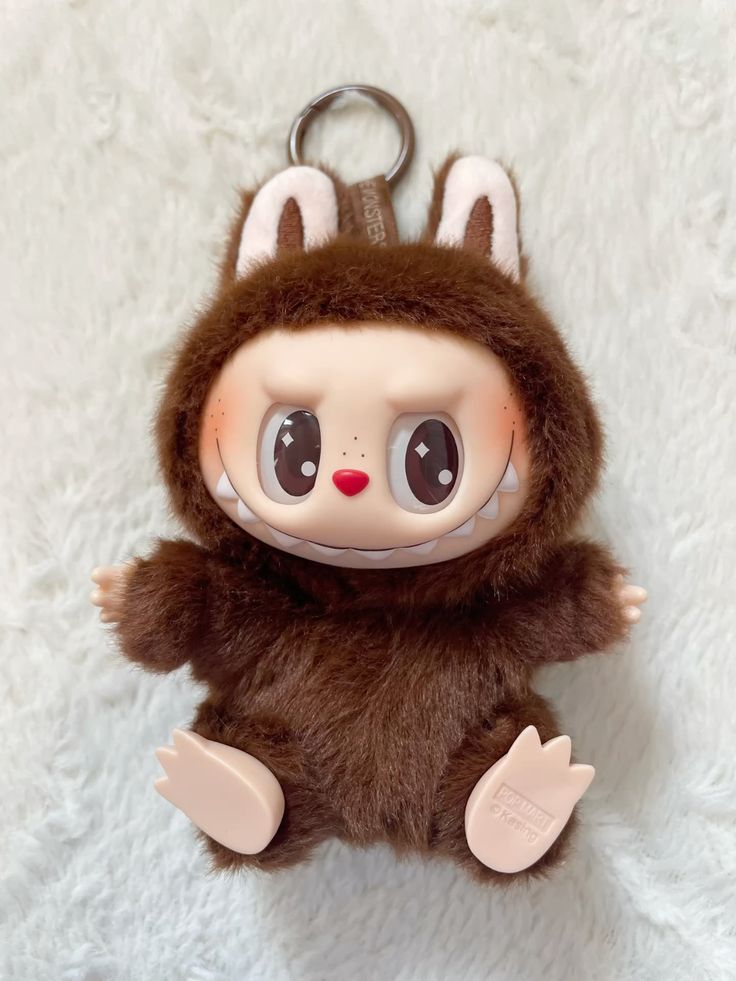 Labubu Have A Seat Monster Plush Keychain - 1 PC (Zimomo D. Brown)