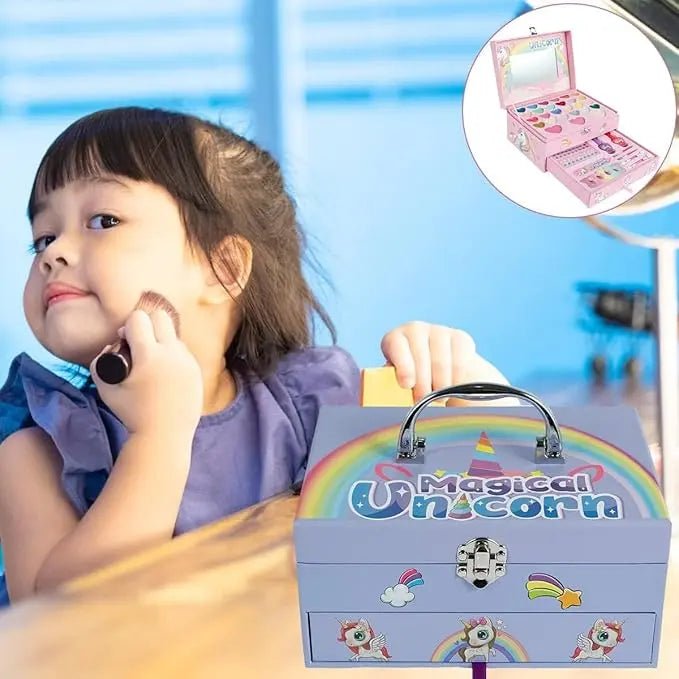 Unicorn Girls Safe & Pretend Play Cosmetic Makeup Case Beauty Kit