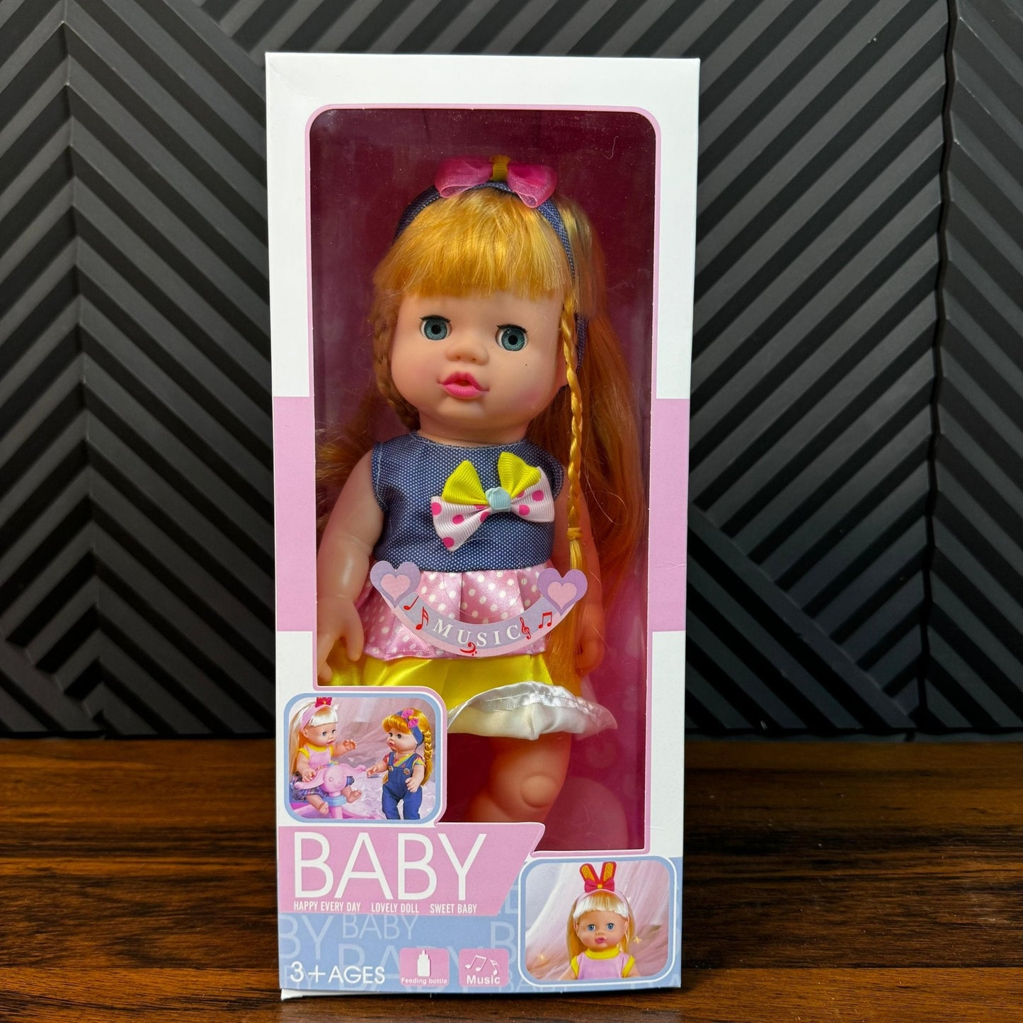 Baby Doll Happy Every Day with Feeding Bottle & Music