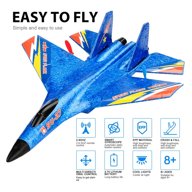 Remote Control Flying Foam Airplane RC Plane for Kids