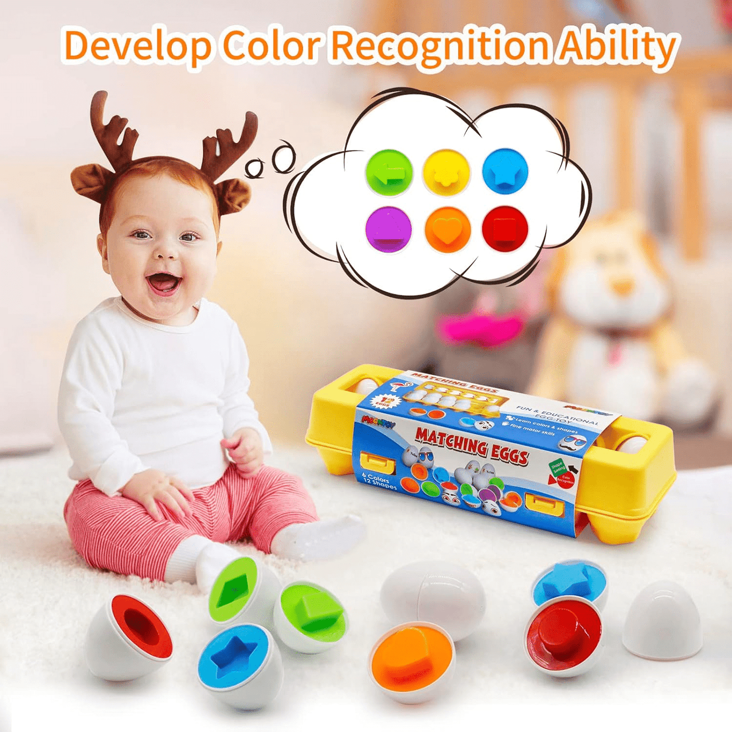 Children's Early Education Multi Shapes Eggs Toy