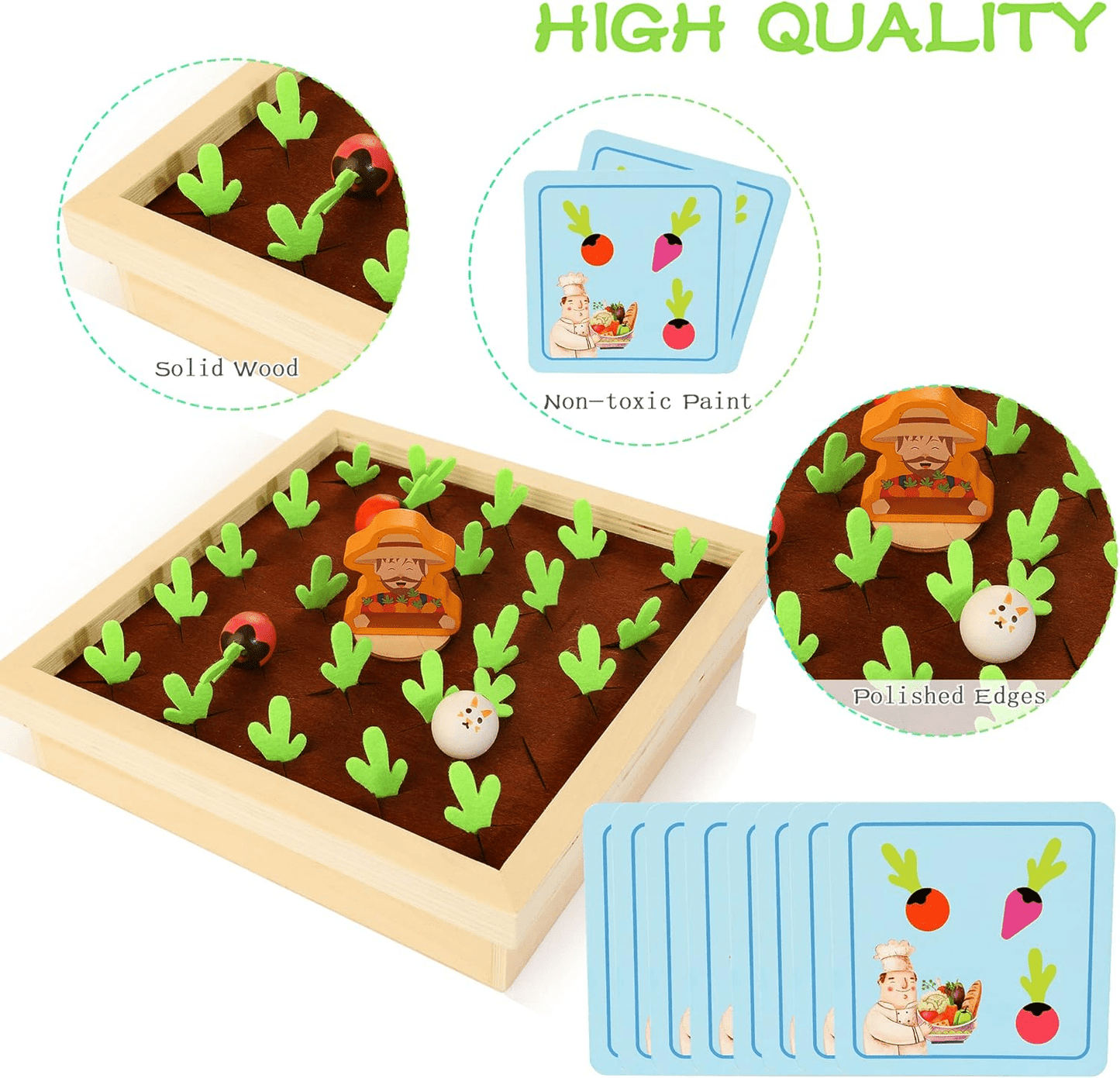 Wooden Carrot Harvest Game
