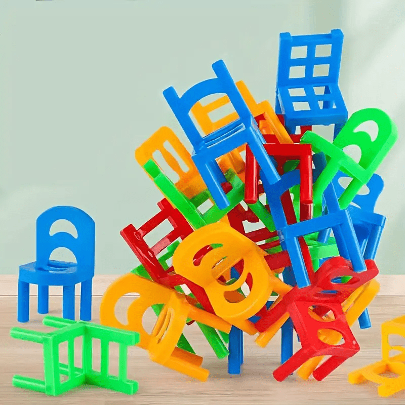 Stacking Chairs Balance Puzzle Battle Building Blocks Game