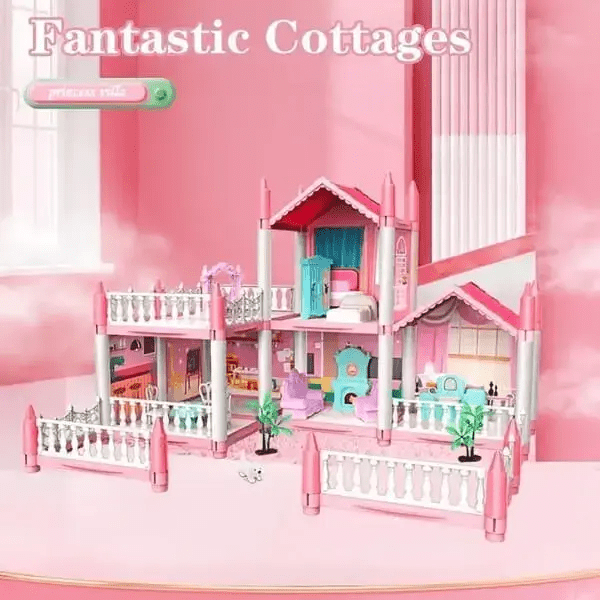 DIY Dreamy Pink Doll house Playset