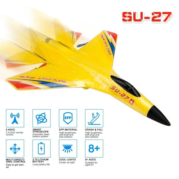 Remote Control Flying Foam Airplane RC Plane for Kids