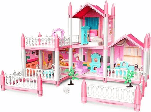DIY Dreamy Pink Doll house Playset