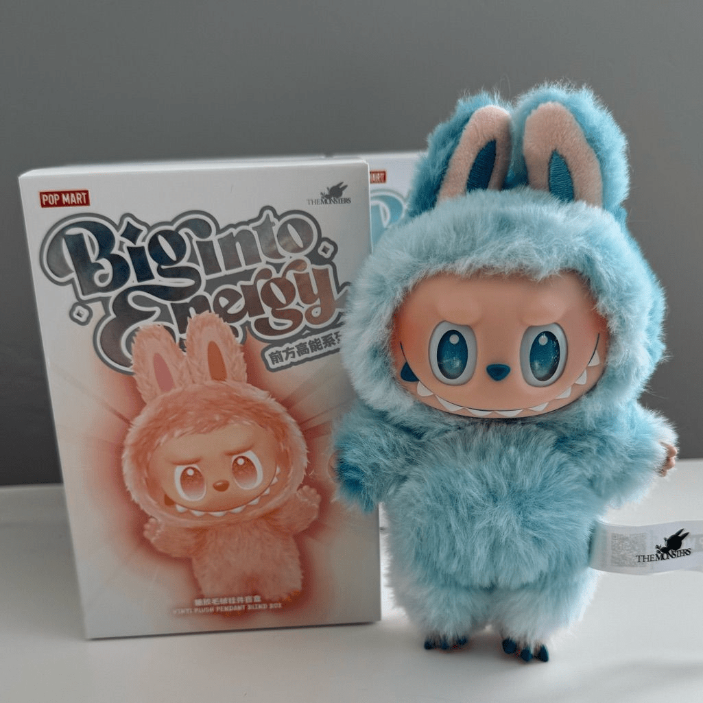 Labubu Big Into Energy Monster Plush Keychain - 1 PC (Blue)