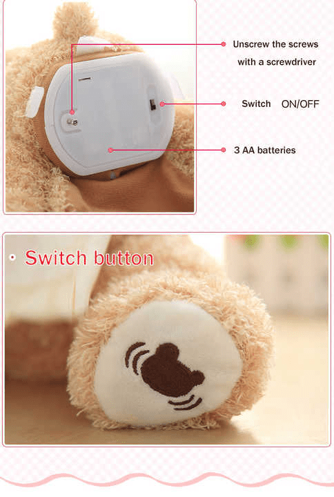 Peek-A-Boo Teddy Bear Toy With Motion & Sound For Kids
