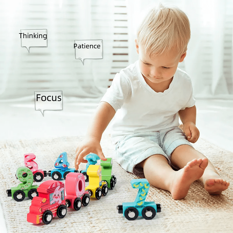 Wooden Digital Number Train Toy Set