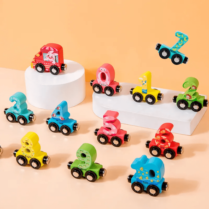 Wooden Digital Number Train Toy Set