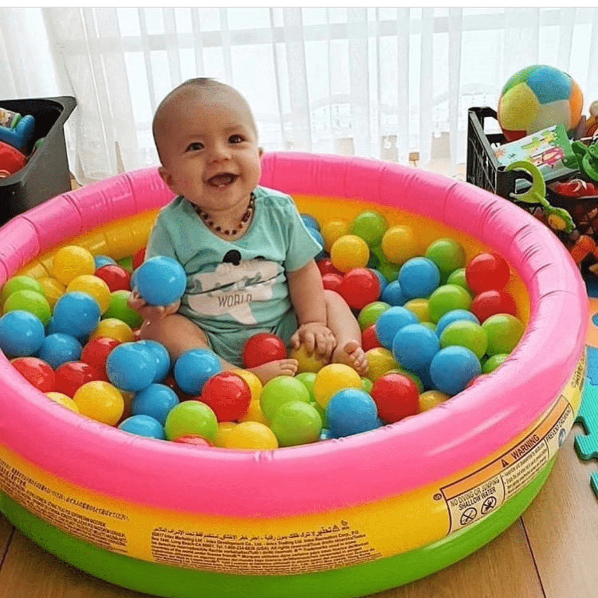 Sunset Glow Rainbow Inflatable Swimming Pool For Kids