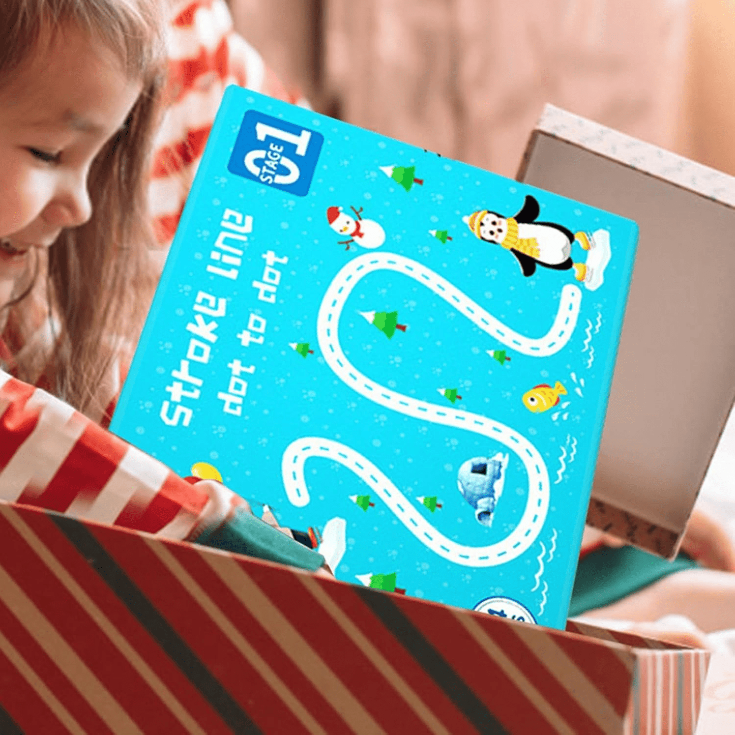 Stroke Line: Dot to dot Drawing & Writing Practice Book 64 Pages