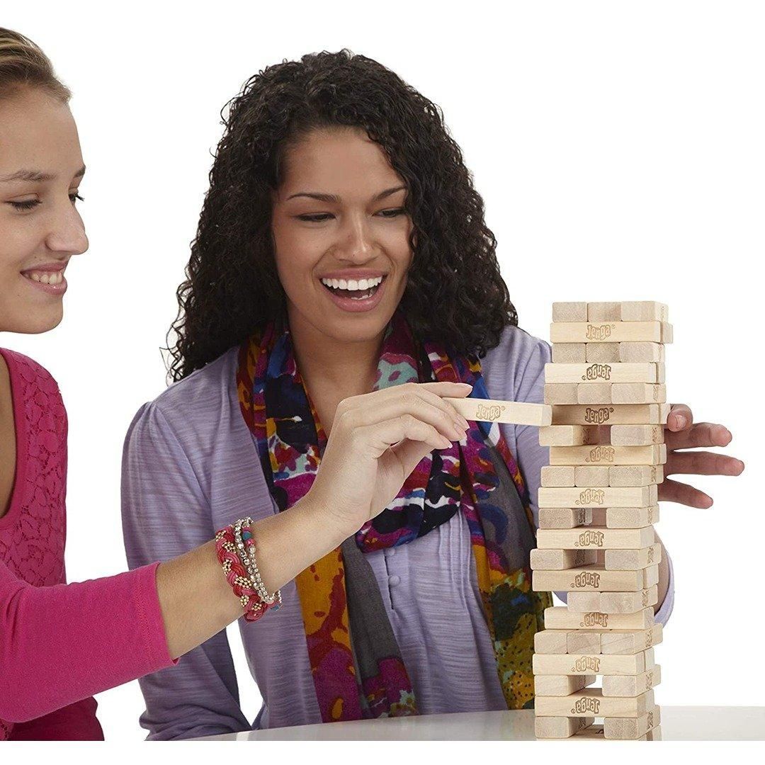 Classic Jenga Wooden Stacking Tower Board Game for Kids & Adults