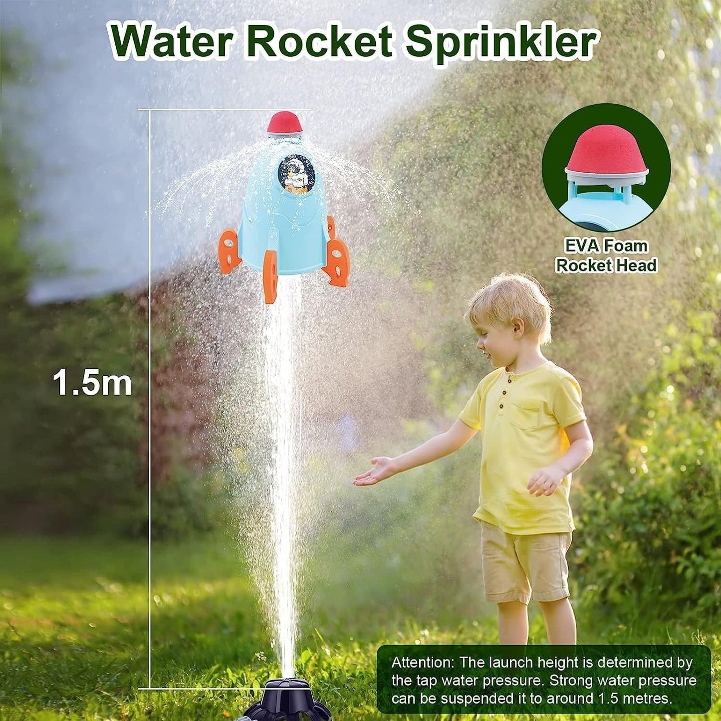 Outdoor 360 degree Rotation Rocket Water Spray