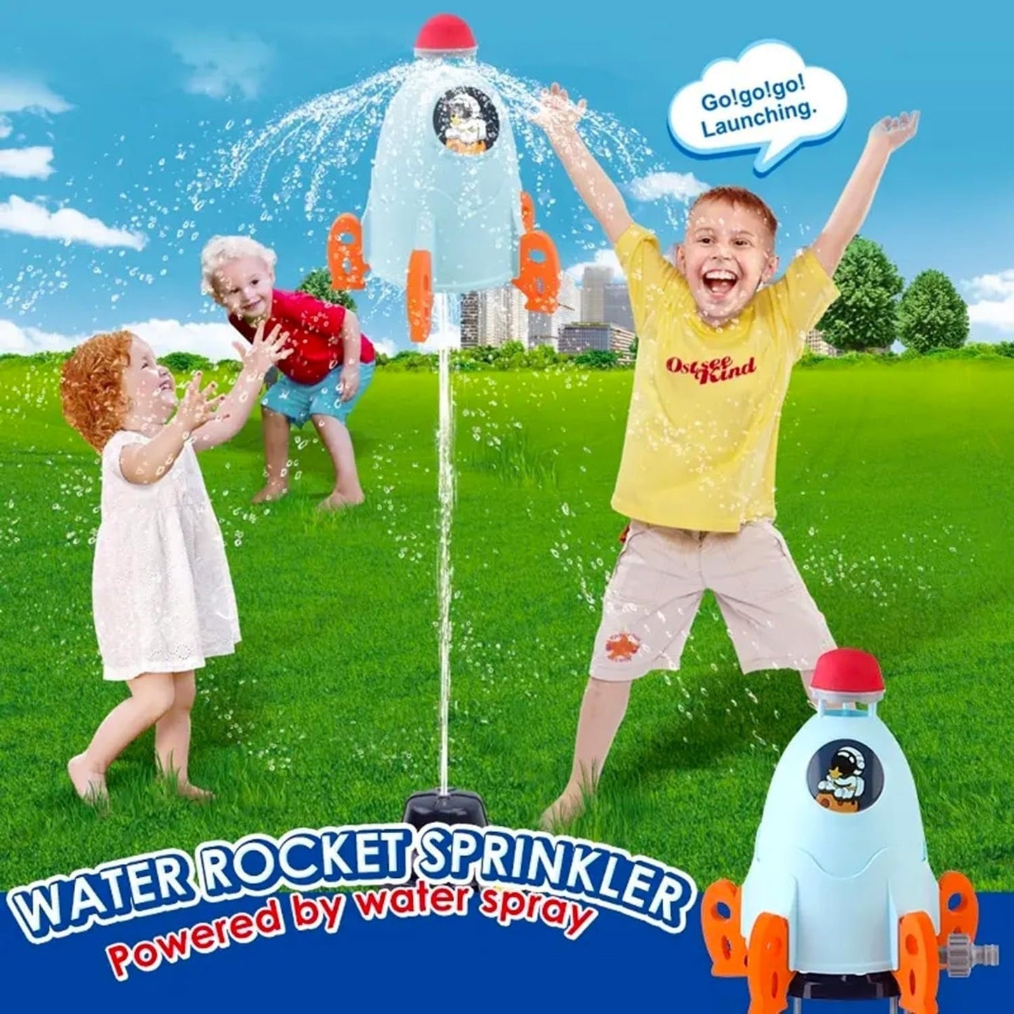 Outdoor 360 degree Rotation Rocket Water Spray