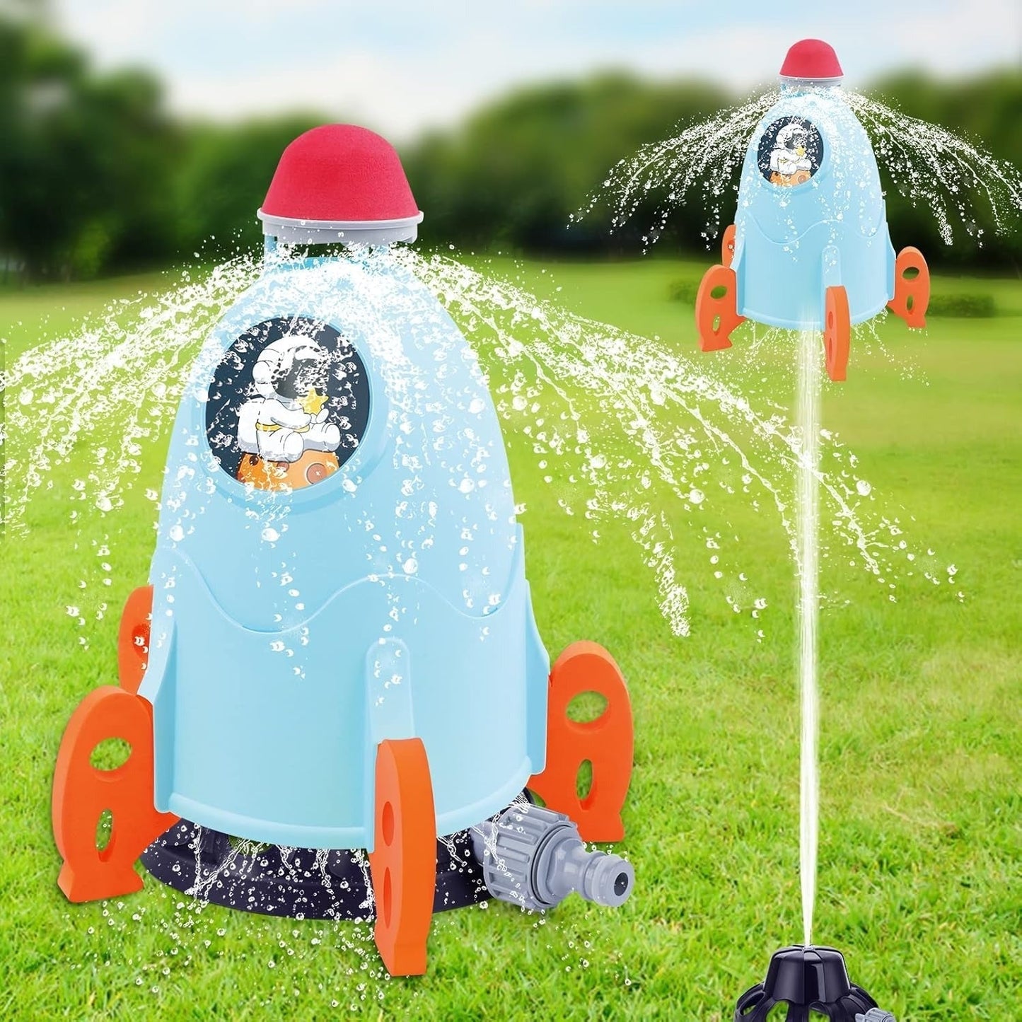 Outdoor 360 degree Rotation Rocket Water Spray
